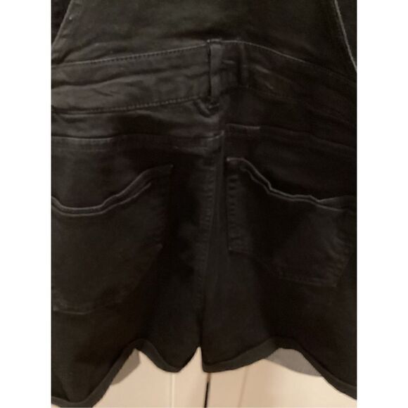 NWT Wax Jeans Shortalls Black Sz 1XL Distressed Stretch - Picture 10 of 12
